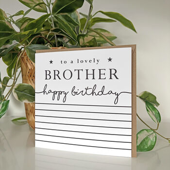 Simply Stripey Brother Birthday Card, 2 of 3