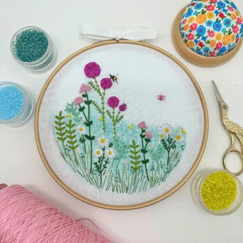 Flower Garden Embroidery Kit, 2 of 12