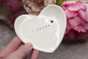 Ceramic Ring Dish Personalised Letterbox Friendly Gift, 2 of 6