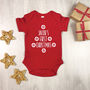 Personalised Scandi Style First Christmas Babygrow, thumbnail 1 of 3