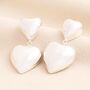 Chunky Double Heart Drop Earrings, thumbnail 1 of 6