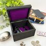 Personalised Wooden Cufflink And Watch Box, thumbnail 9 of 11