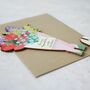 Personalised Wooden Card, Spring Flowers, thumbnail 5 of 6