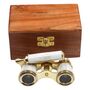 Brass Opera Glasses With Mother Of Pearl, thumbnail 3 of 7