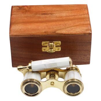 Brass Opera Glasses With Mother Of Pearl, 3 of 7