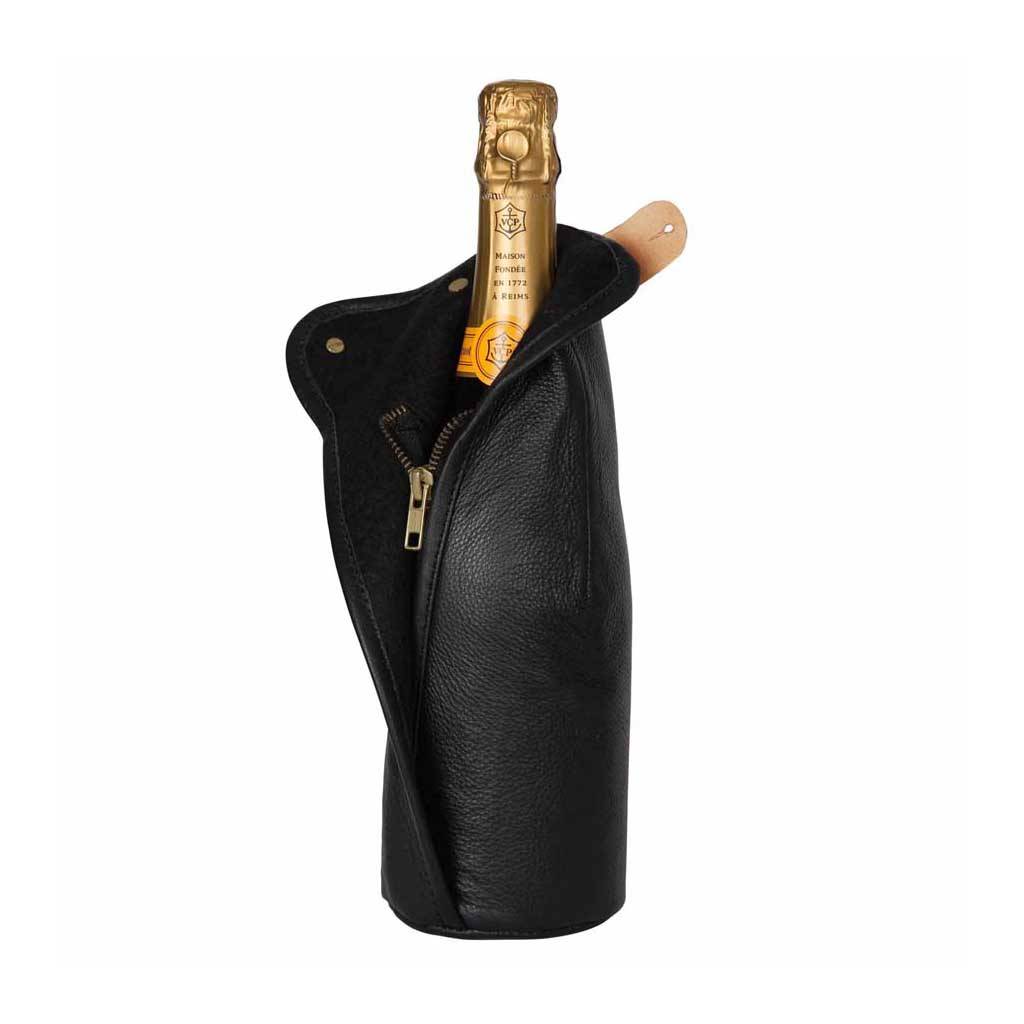 Leather Wine And Champagne Bottle Sleeve By N'Damus London