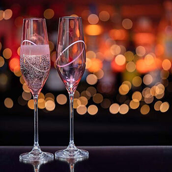 Dartington Ruby Celebration Champagne Flutes – Pair, 2 of 3