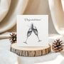 Congratulations Champagne Glasses Greeting Card, thumbnail 3 of 6