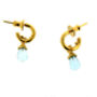 Sterling Silver And Gold Vermeil Gemstone Mini Hoops, thumbnail 6 of 12