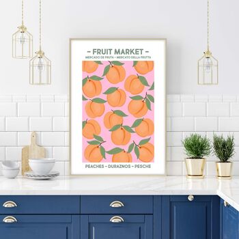 Peaches Fruit Market Poster, 2 of 6