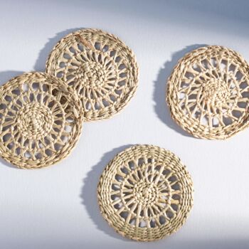 Four Seagrass Coasters, 2 of 3