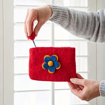 Handmade Felt Daisy Purse, 6 of 8