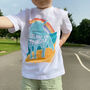 'Believe In Yourself' Kids Affirmation Unicorn T Shirt, thumbnail 2 of 3