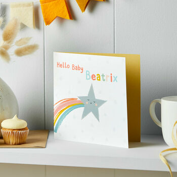 Personalised Star Congratulations New Baby Card, 2 of 3
