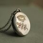 Sterlling Silver Rose Locket Necklace, thumbnail 1 of 8