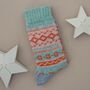 Wool Blend Nordic Socks In Turquoise Blue, thumbnail 1 of 2