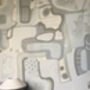 Cubist Jigsaw Wallpaper Soft Dove Grey, thumbnail 4 of 7
