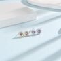 Sterling Silver Amethyst Purple Cz Halo Stud Earrings, thumbnail 6 of 12