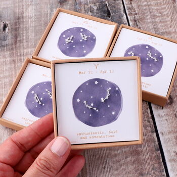 Star Sign Constellation Earrings Studs, 8 of 10