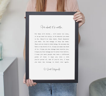 Personalised Black And White Typography Print, 5 of 7
