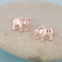 Sterling Silver Elephant Stud Earrings, thumbnail 5 of 8