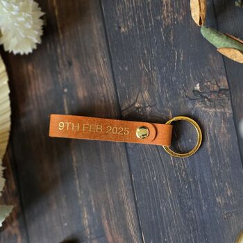 Personalised Leather Keyring And Keychain Gift, 4 of 7