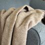 Walnut Parquet Merino Lambswool Throw, thumbnail 3 of 3