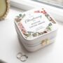 Personalised Floral Christening Keepsake Jewellery Box, thumbnail 3 of 4