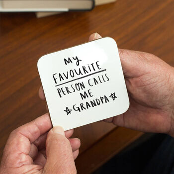 Favourite People Call Me Grandma / Grandad Coaster Set, 6 of 12