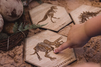 Dinosaur Wall Decor Fossil Bones Wooden Art, 3 of 10