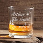 The Legend Has Retired Retirement Whiskey Glass, thumbnail 2 of 8