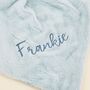 Personalised Blue Super Soft Bunny Comforter, thumbnail 2 of 4