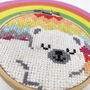 Polar Bear Cub Mini Cross Stitch Kit, thumbnail 7 of 9