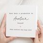 Personalised Promotion To Auntie Pregnancy Reveal Card, thumbnail 1 of 7