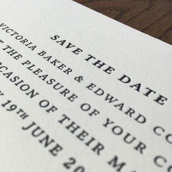 Letterpress Save The Date Cards: Belfor, 2 of 3