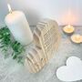 Personalised Happy Heavenly Father's Day Wooden Freestanding Heart, thumbnail 4 of 5