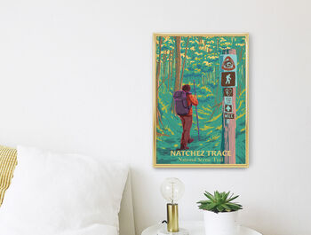 Natchez Trace National Scenic Trail USA Travel Poster, 3 of 8