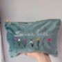 Personalised Velvet Embroidered Floral Make Up Bag, thumbnail 3 of 6