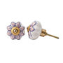 Set Of Two Ceramic Pink Flower Melon Drawer Pulls, thumbnail 2 of 2
