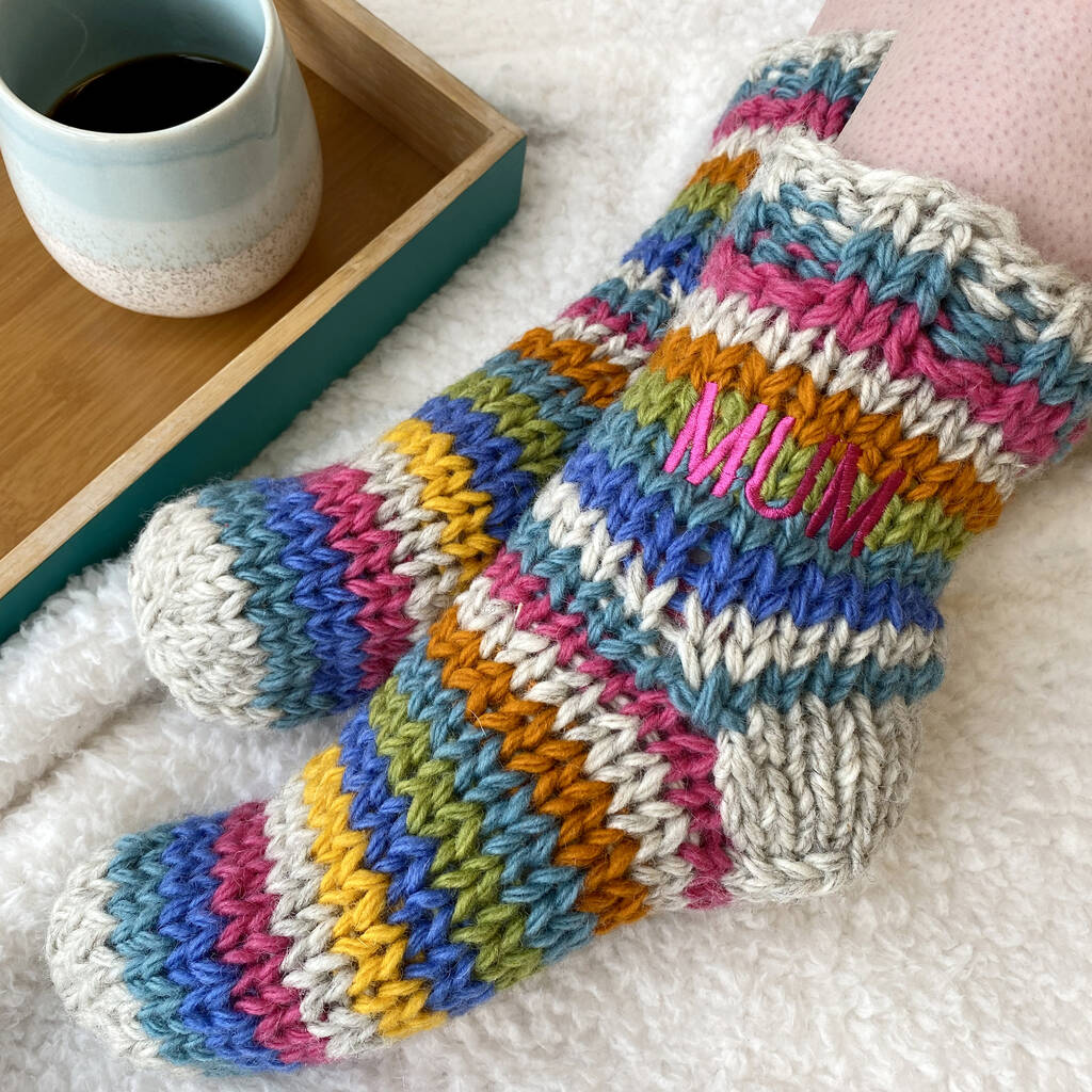 Embroidered Rainbow Socks, 1 of 3