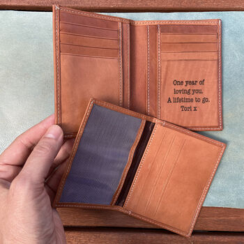 Genuine Leather Wallet, Sustainable Personalised Gift, 5 of 11