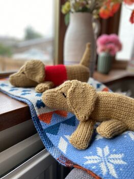 Sleepy Sausage Dog Knitting Pattern, 3 of 3