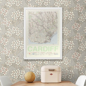 Personalised Cardiff Map Print Wales Art Gift, 5 of 9