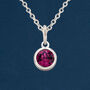 Personalised Sterling Silver February Amethyst Birthstone Necklace, thumbnail 2 of 12