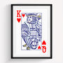 King And Queen Personalised Couples Print, thumbnail 4 of 5