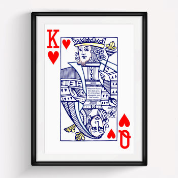 King And Queen Personalised Couples Print, 4 of 5
