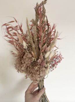 Blush Hydrangea Dried Flower Bouquet, 4 of 6