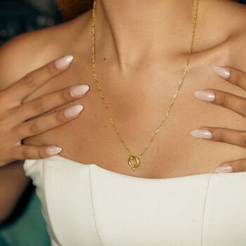 Large Lock Sterling Silver Chain Necklace, 6 of 6