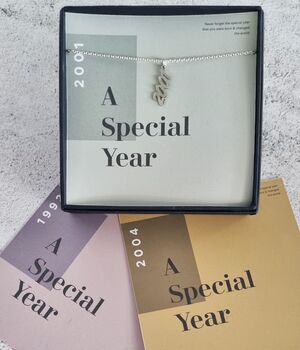 Personalised Birth Year Necklace, 4 of 8