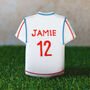 Personalised Football Shirt Biscuit Card, thumbnail 1 of 3